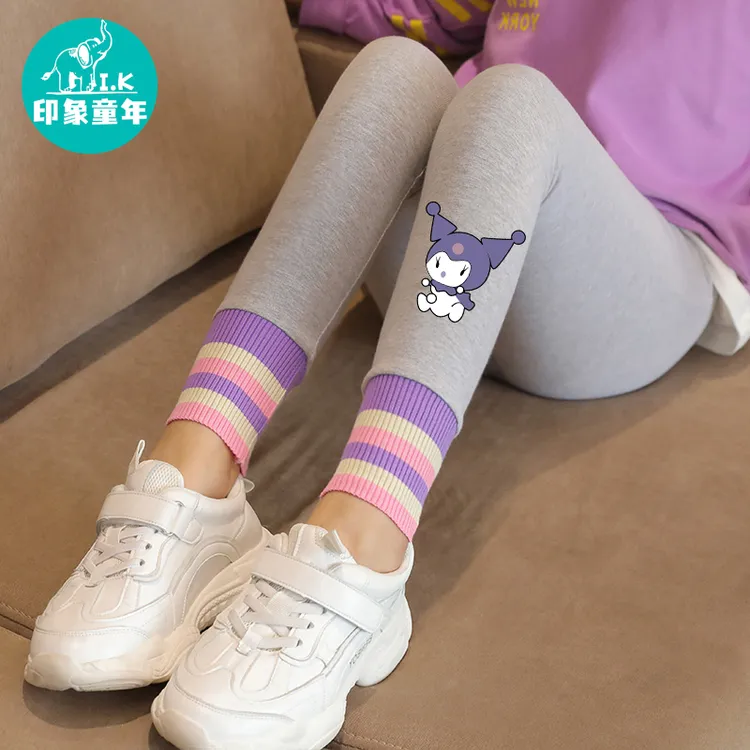女童裤子春秋款宝宝打底裤秋季纯棉加绒加厚薄绒保暖裤儿童休闲裤