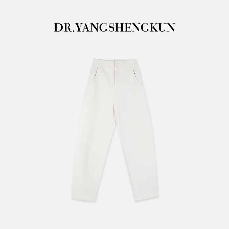 杨圣坤2025冬季新品蚕丝羽绒高腰显瘦百搭通勤休闲裤ES25102272