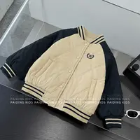 冬装儿童韩版时尚菱纹绗棉肌理休闲保暖棉服立领外套SJ6478