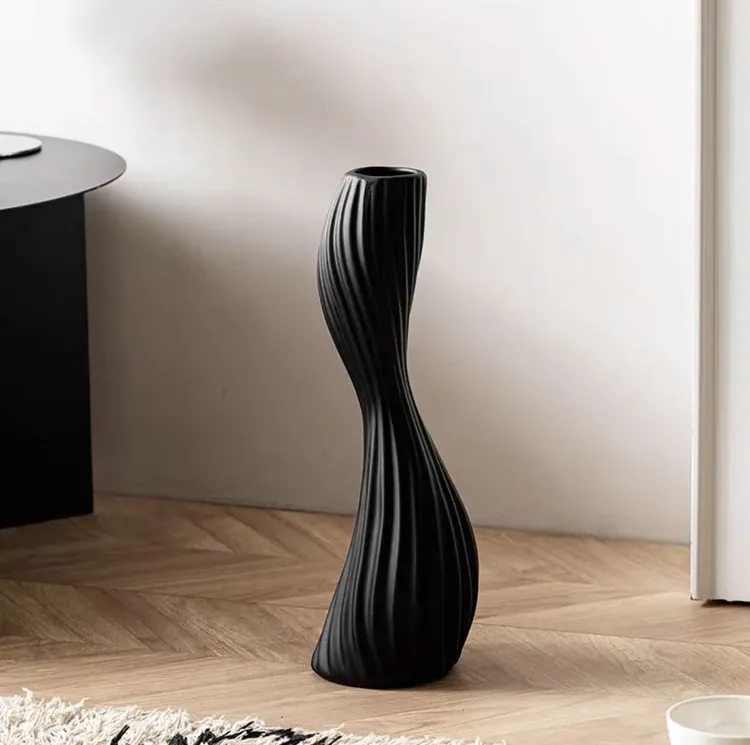小蛮腰天鹅颈插花花瓶北欧装饰花器花瓶精致高级感家居摆件