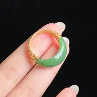 s925银和田玉戒指圈口（9-23）-BJS072