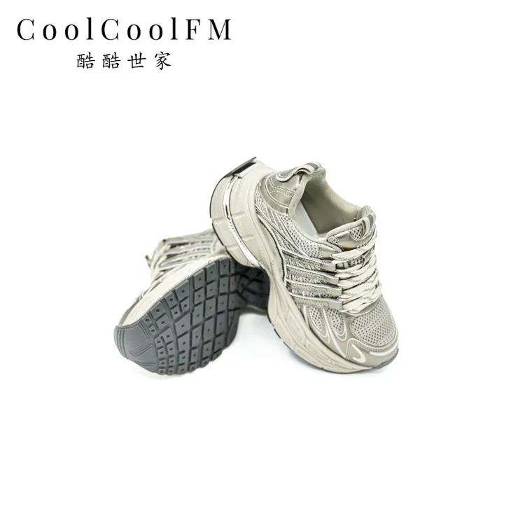 [酷酷世家]真皮时尚百搭夏季潮流潮鞋厚底运动鞋网面情侣老爹鞋
