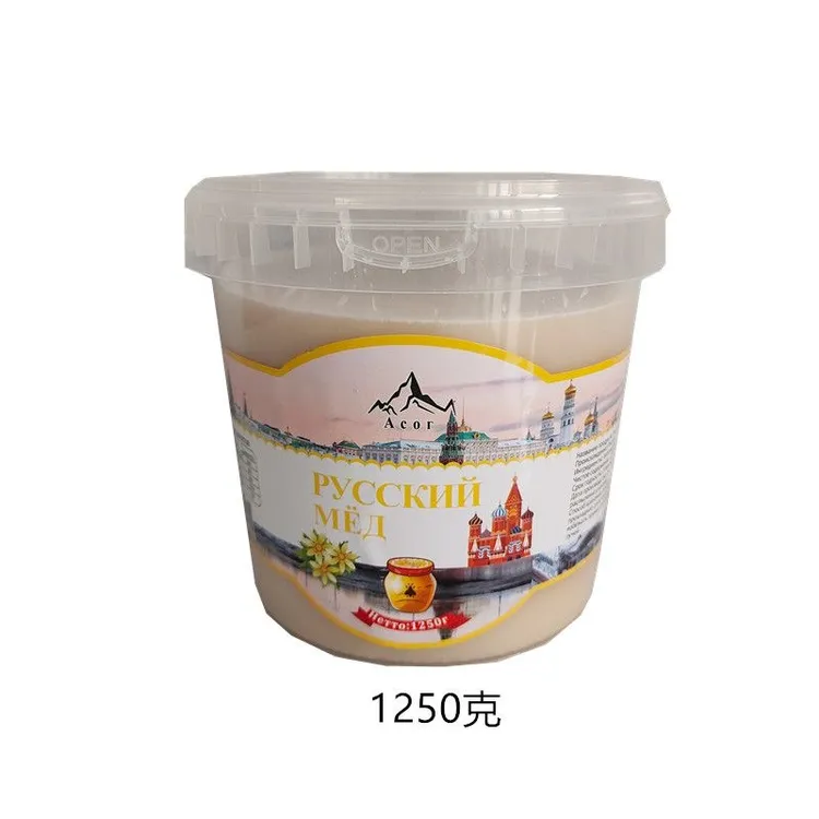 大桶俄罗斯进口椴树蜜雪蜜结晶蜂蜜家庭装营养蜂蜜