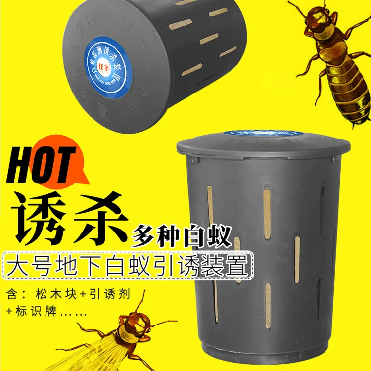 白蚁引诱盒 白蚁后巢一窝灭净端室内外家用预防除白蚁药粉 诱杀箱