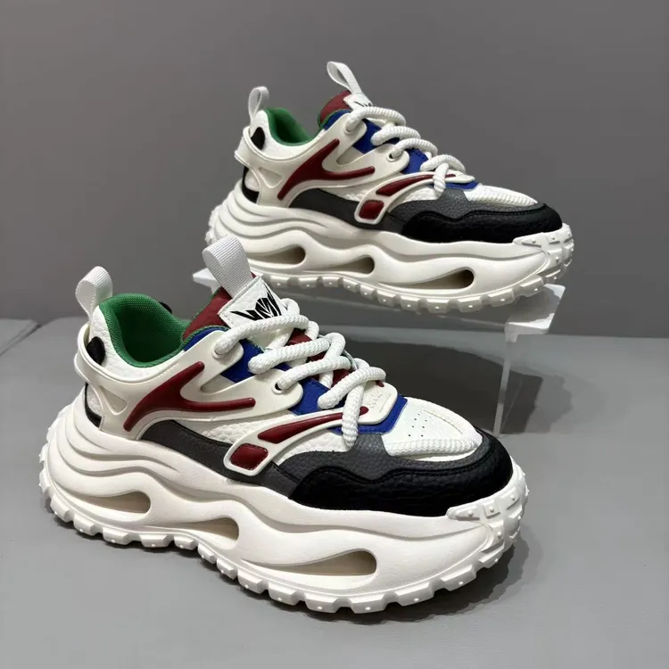 欧洲站男鞋春季新款男鞋厚底增高百搭潮流时尚休闲运动鞋老爹鞋潮