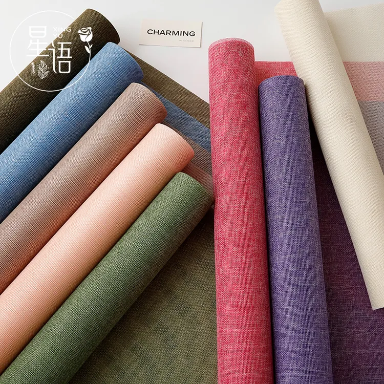 星语 彩麻卷装天然彩麻片鲜花花束包装材料网纱花艺礼品包装资材