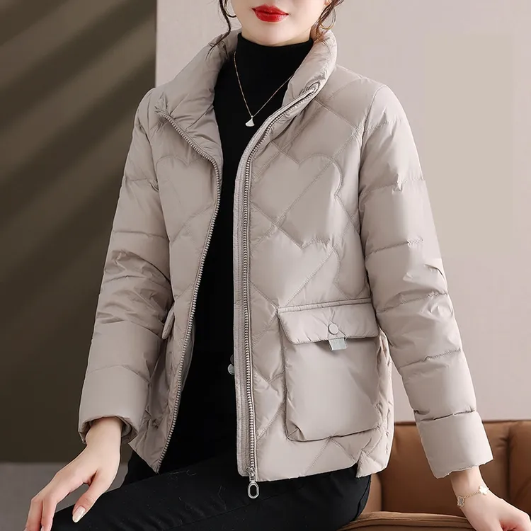 洋气中年女装短款轻薄保暖棉衣外套秋冬季中老年人妈妈装棉服棉袄