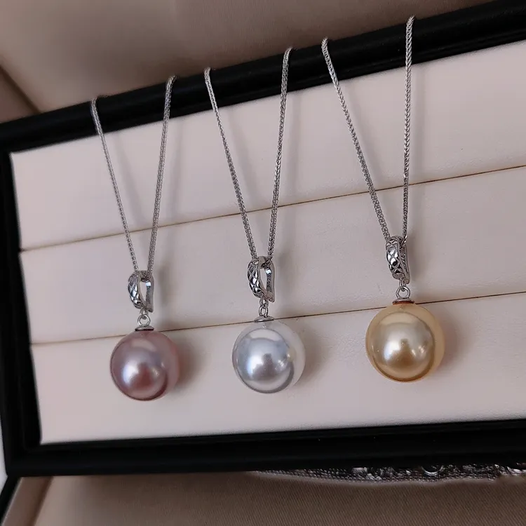 链子925银 S925银紫色格纹万能扣肖邦链14mm（45+5cm）