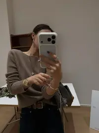 【NO退NO换】韩国丨秋冬慵懒风经典一字领双色毛衣