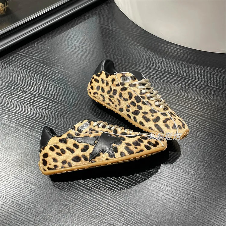 德训鞋复古3代手工做旧星星小脏鞋女真皮内增高女鞋小个子高级感