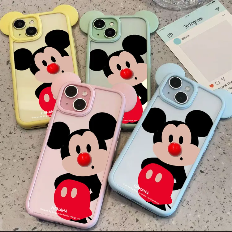 诚星泽红鼻子米奇适用苹果16/15/14/13/12新款iPhone11手机壳XR女