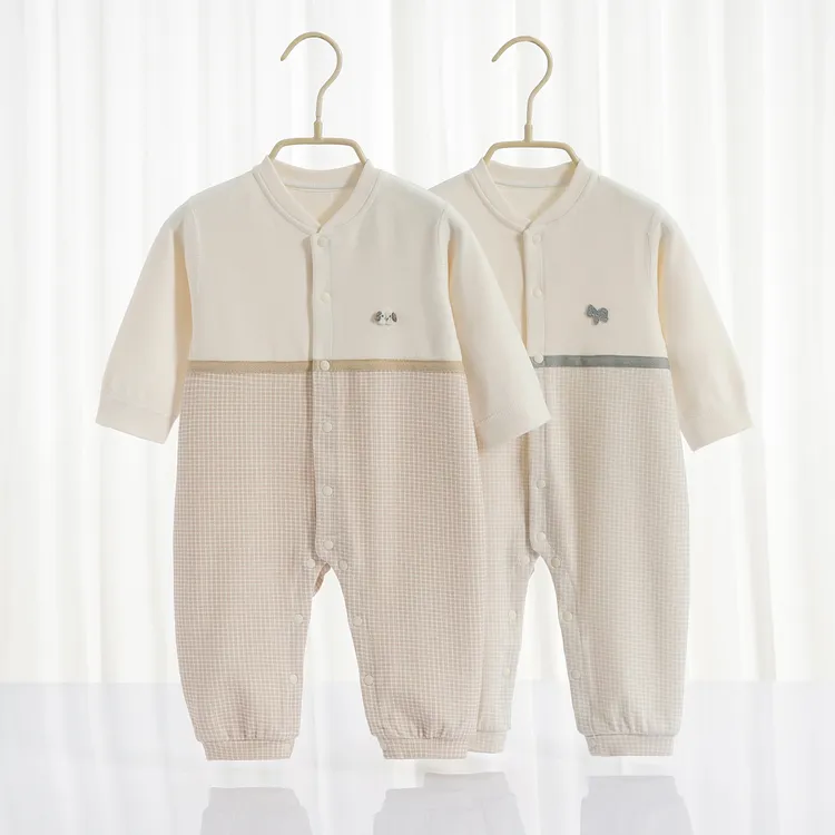 心欣宝婴儿春秋款连体衣可爱纯棉无骨哈衣爬服新生儿宝宝单穿衣服