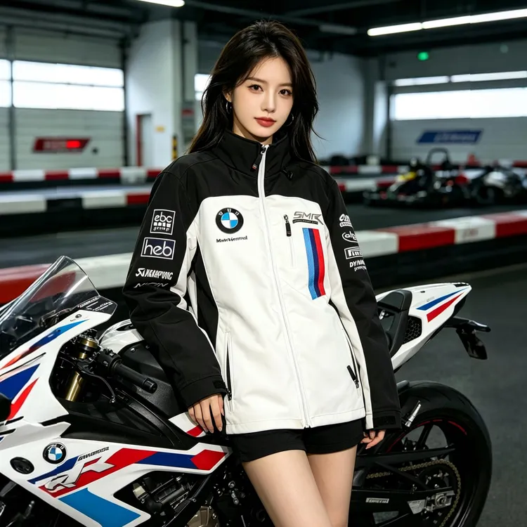 宝马联名Bayerische Motoren Werke GP防风骑行服秋冬男女同款
