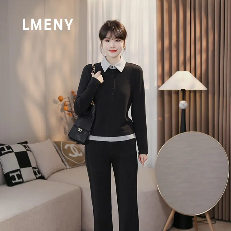 LMENY“色彩交响曲”质感在线！拼色翻领双面德绒打底25DC014