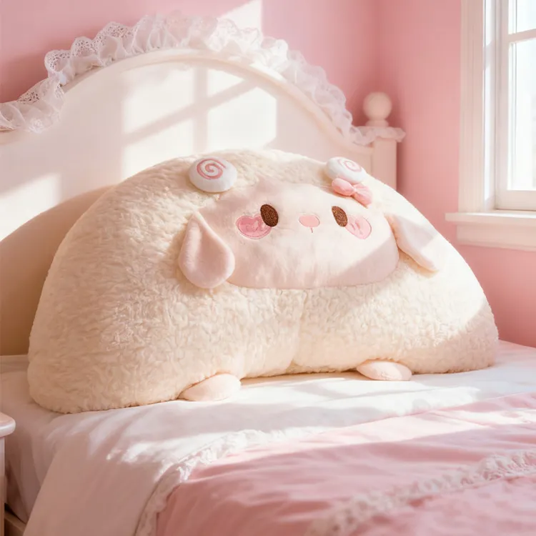 可爱小羊床头靠垫软包床上靠枕大靠背垫抱枕女生睡觉沙发护腰靠枕