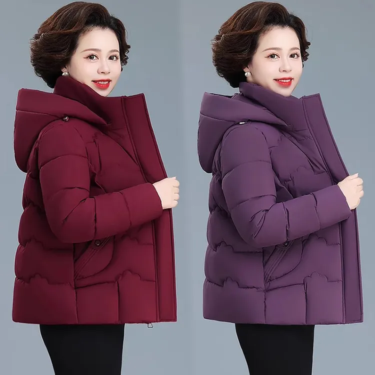 中老年女冬装时尚棉服短款妈妈秋冬外套妈妈装奶奶冬季加厚小棉袄