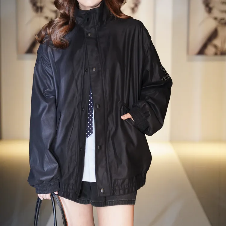 GIRDEAR/哥弟秋冬新款宽松经典痞帅炸街风女装夹克外套140065