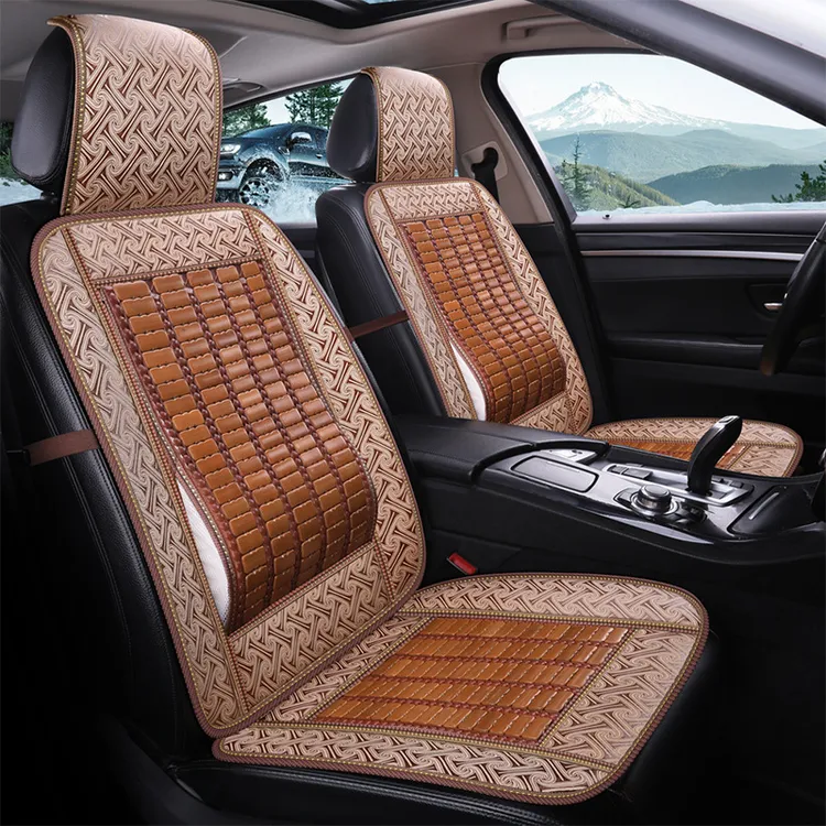 【店铺热销】夏季竹片坐垫透气凉席车垫护腰背靠垫汽车用凉垫竹垫男