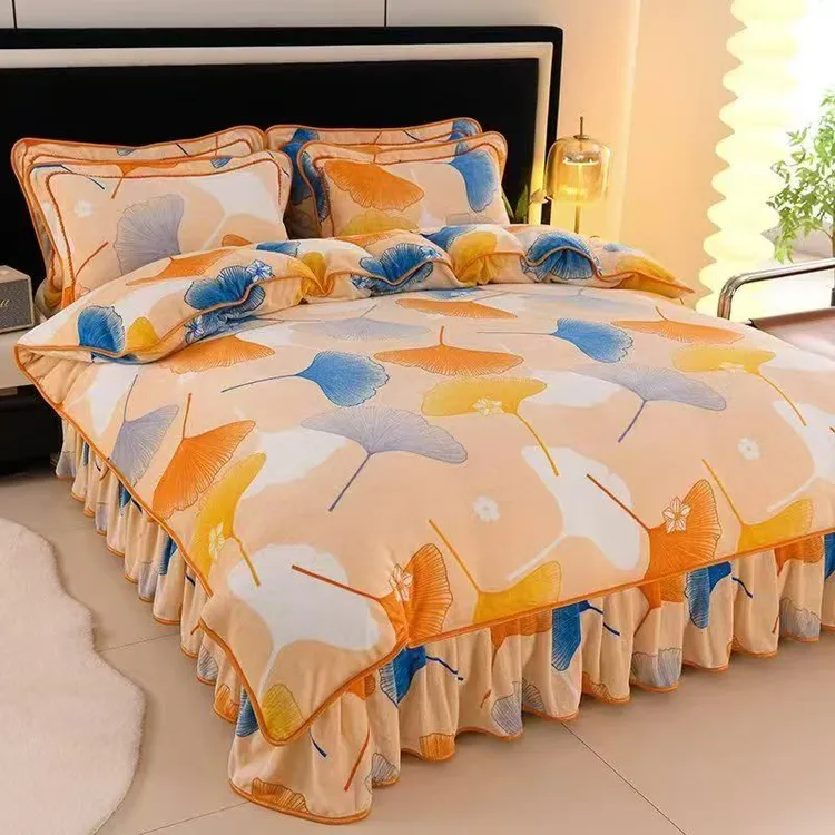 【粉丝专享】新款加厚高克重牛奶绒四件套8斤重