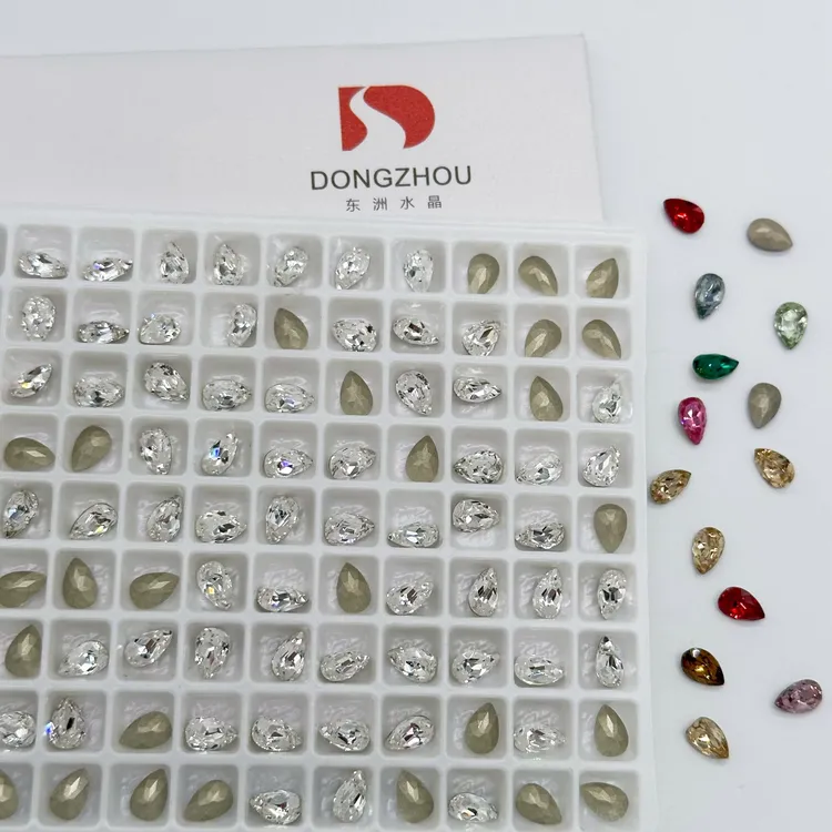 【东洲4*6水滴】DIY蛇头蝴蝶超百搭填缝美甲钻指尖多切面尖底钻迷你