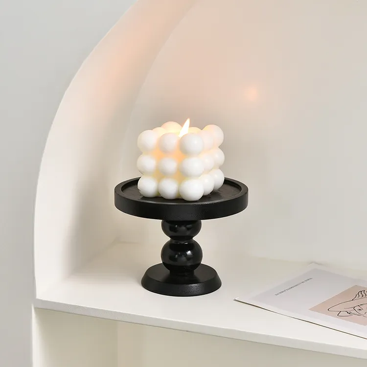 法式木质香薰魔方形蜡烛托盘置物/扩香/首饰/收纳盘/香薰烛台摆件