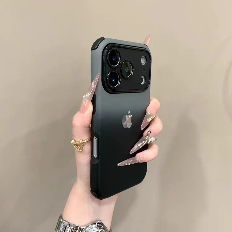 个性四角防摔晕染适用iPhone17手机壳16promax情侣15/14全包磨砂