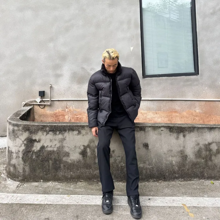 洪合万道「黑铠」棉服蓬松-35°保暖防泼水防风休闲百搭短款男冬季