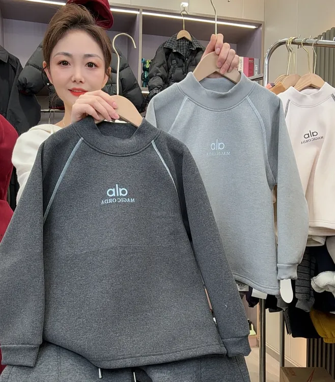 【羊毛蚕丝-加绒保暖】儿童新款冬季加绒打底百搭高级感卫衣