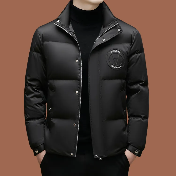 意大利轻奢大牌男装羽绒服2025新款男士短款立领羽绒外套冬季爆款