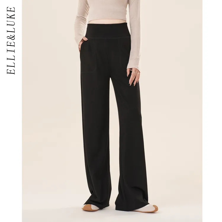 孕妇裤春秋款外穿2025新款大码休闲直筒阔腿裤长裤秋装