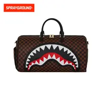 SPRAYGROUND鲨鱼嘴棋盘格行李包手提大容量斜时尚同款XB W1135508