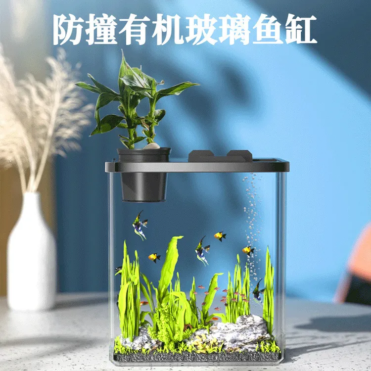 鱼缸亚克力透明缸多尺寸鱼缸透明水族箱 小型客厅家用造景生态缸