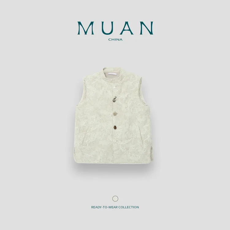 木岸：《埃尔法马甲》MUAN定制宽松百搭简约高级马甲上衣DS-9422