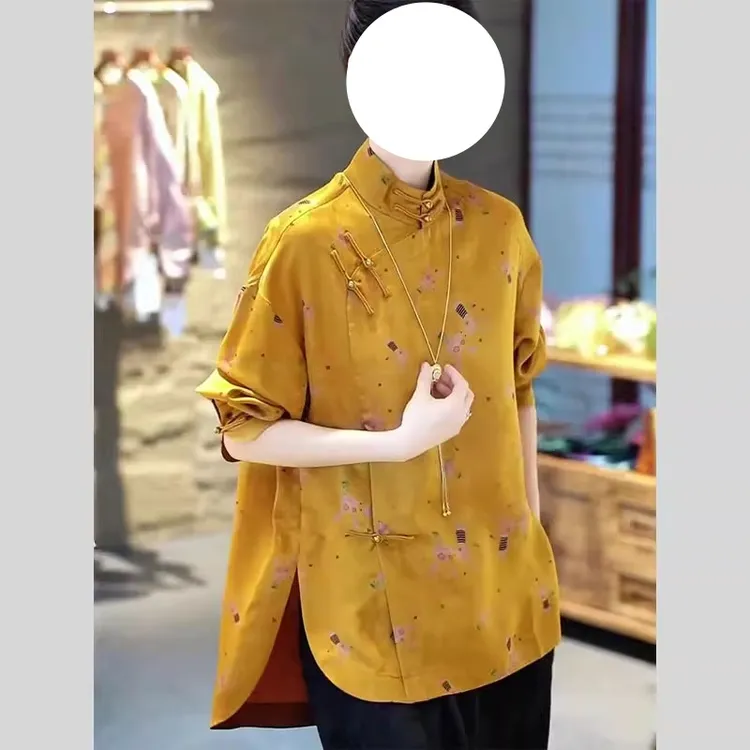 新中式女装中国风年轻款盘扣改良唐装衬衫女2026春季新款上衣小衫