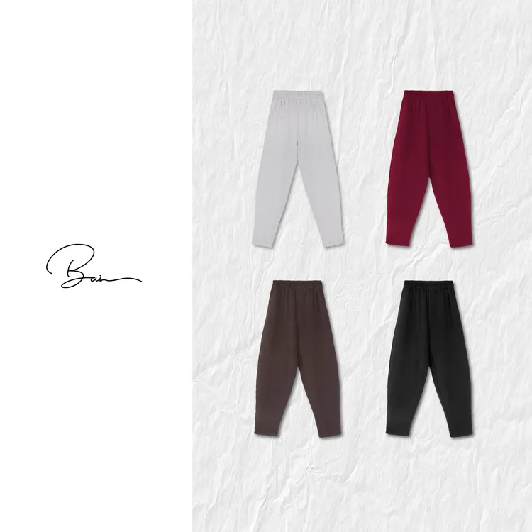 TXB 棉质日系高克重柔软肌理感松紧腰休闲运动卫裤XB-7750