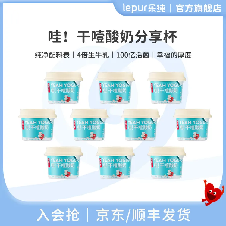 乐纯干噎酸奶4倍生牛乳百亿有益菌10g蛋白奶香浓郁营养早餐100g