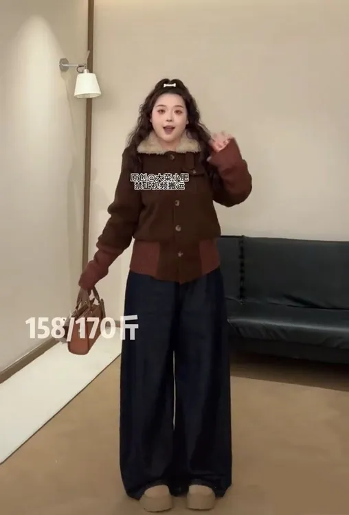 大码秋季高腰型斜襟街头风女短外套短款复古百搭时尚22888