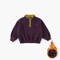 【双面绒】儿童加绒卫衣冬季新款男童韩版卡通拼色保暖长袖AS994