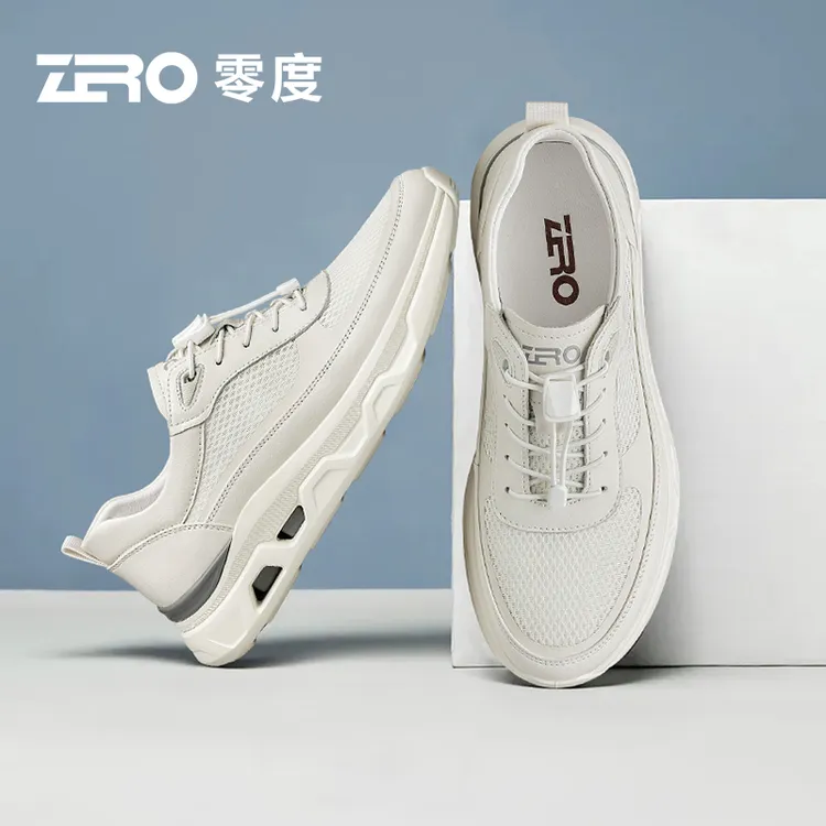 零度网面透气休闲鞋男鞋2025夏季商场同款轻便厚底运动鞋516623E
