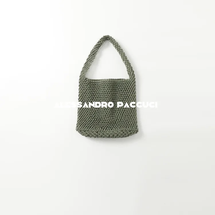 AP洛哥52051BD【限量】蜡绳手工编织网兜包多色时尚百搭单肩包包