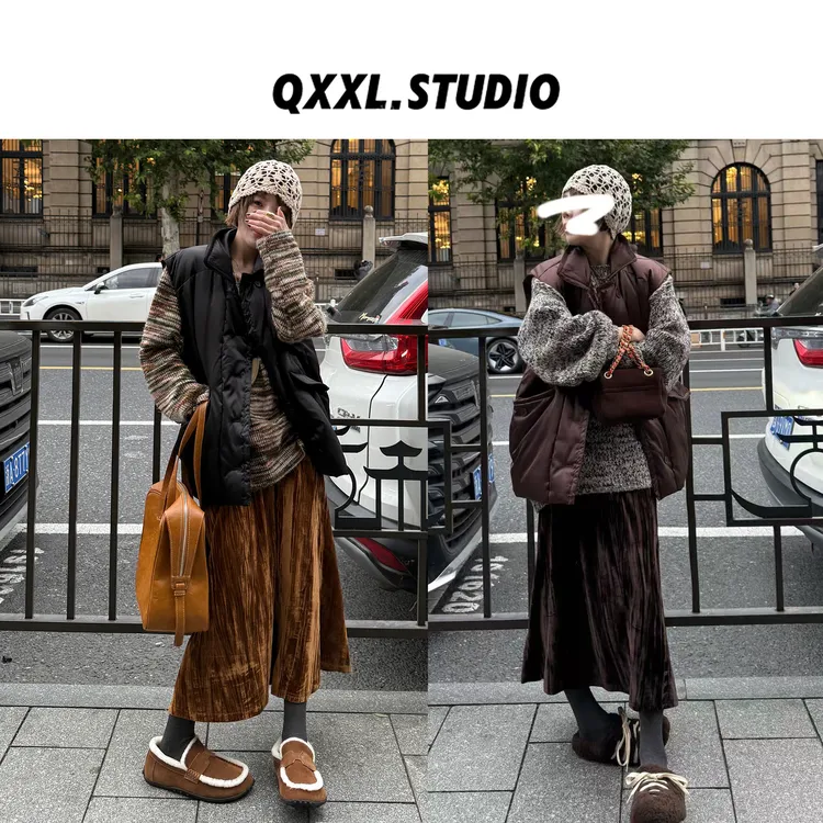 邱小小丽呀 秋冬新款欧货90白鸭绒羽绒马甲女百搭单排扣保暖外套