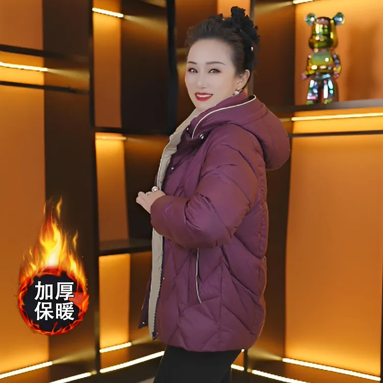 佐芭朵2025冬装新款中老年妈妈云绒保暖大码保暖防寒服
