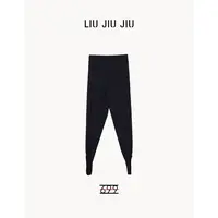 LIUJIUJIU 秋季港风空气层松紧弹力高腰踩脚时尚瑜伽打底裤K4784L