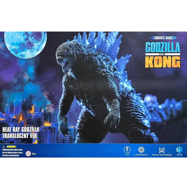 HIYA 海雅 哥斯拉大战金刚 放射热线 透光蓝背 哥斯拉 可动手办