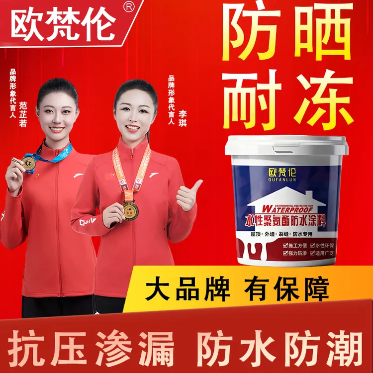 欧梵伦屋顶防水补漏专用聚氨酯涂料楼顶房顶裂缝堵漏防水材料商品图