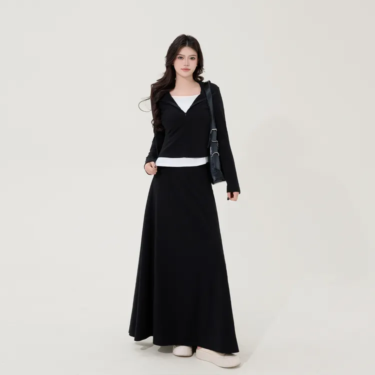 LX【曼哈顿轨迹】蛋妹观与大码女装胖mm显瘦春秋套装两件套DM30911