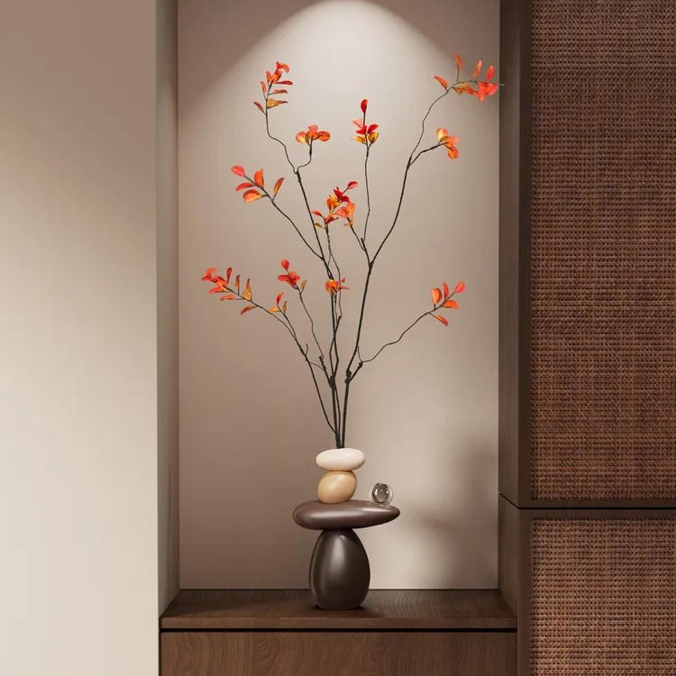 时来运转花瓶摆件轻奢高档壁龛电视柜插花入户玄关高级感花艺装饰