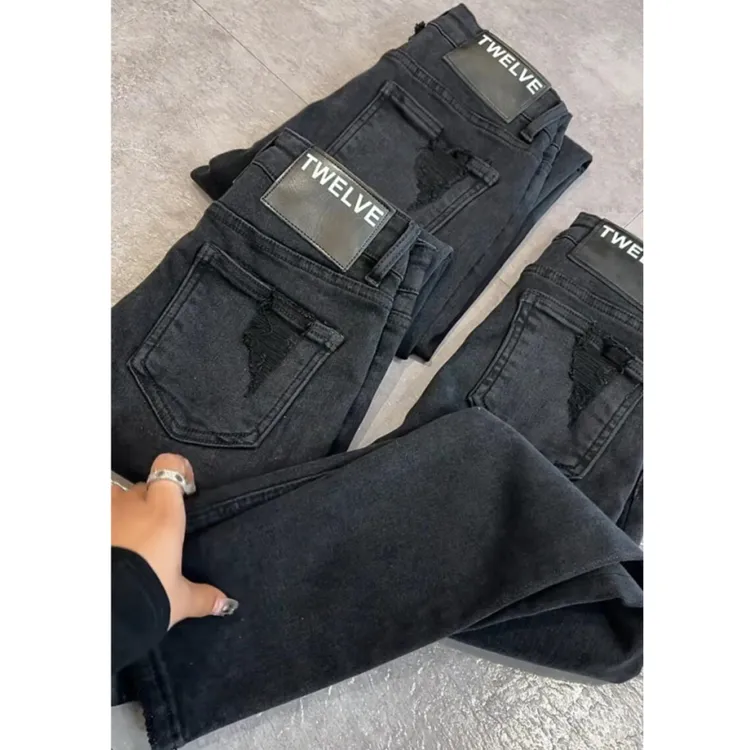 弹力显瘦直筒牛仔裤女2025早秋新款大码小个子高腰百搭小脚铅笔裤