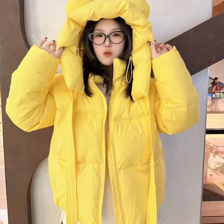 2025新款小熊耳朵女冬季短款可爱减龄俏皮高级感大码加厚棉服大码