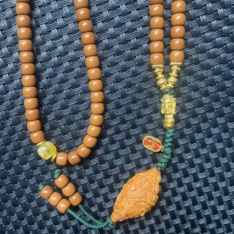 5.0mm全品无白文玩橄榄胡雕刻脖挂